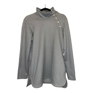 J. McLaughlin NWOT Gray Cowl Neck Marisa Top Tunic Sweater Medium